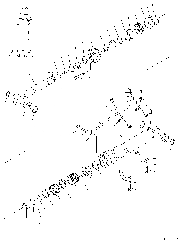 Схема запчастей Komatsu PC600-8R - ЦИЛИНДР РУКОЯТИ(№-) ОСНОВН. КОМПОНЕНТЫ И РЕМКОМПЛЕКТЫ