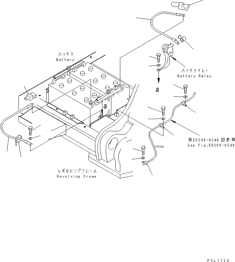 Схема запчастей Komatsu PC600-6 - ЭЛЕКТРОПРОВОДКА (АККУМУЛЯТОРН. ОТСЕК )(№-999) ЭЛЕКТРИКА