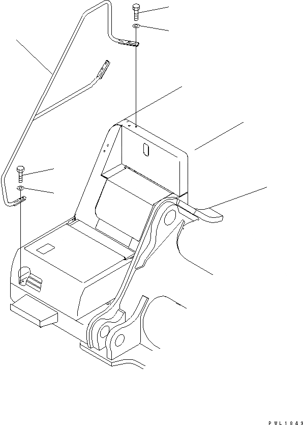 Схема запчастей Komatsu PC600-6 - ПОРУЧНИ(ПРАВ. КОРПУС)(№-999) ЧАСТИ КОРПУСА