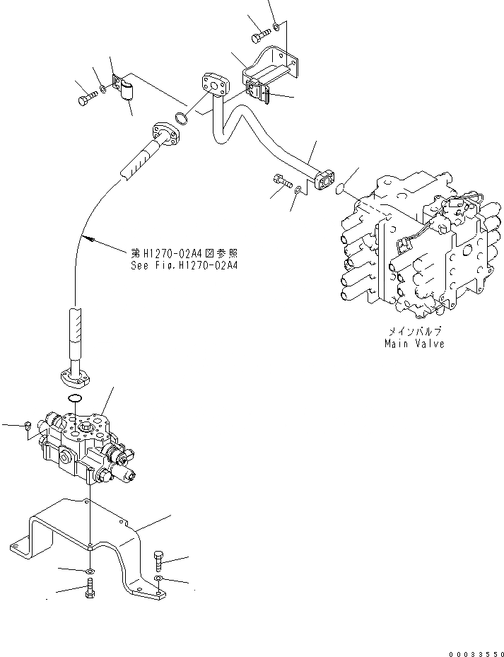 Схема запчастей Komatsu PC600-7 - ПОДЪЕМ (КЛАПАН) ГИДРАВЛИКА