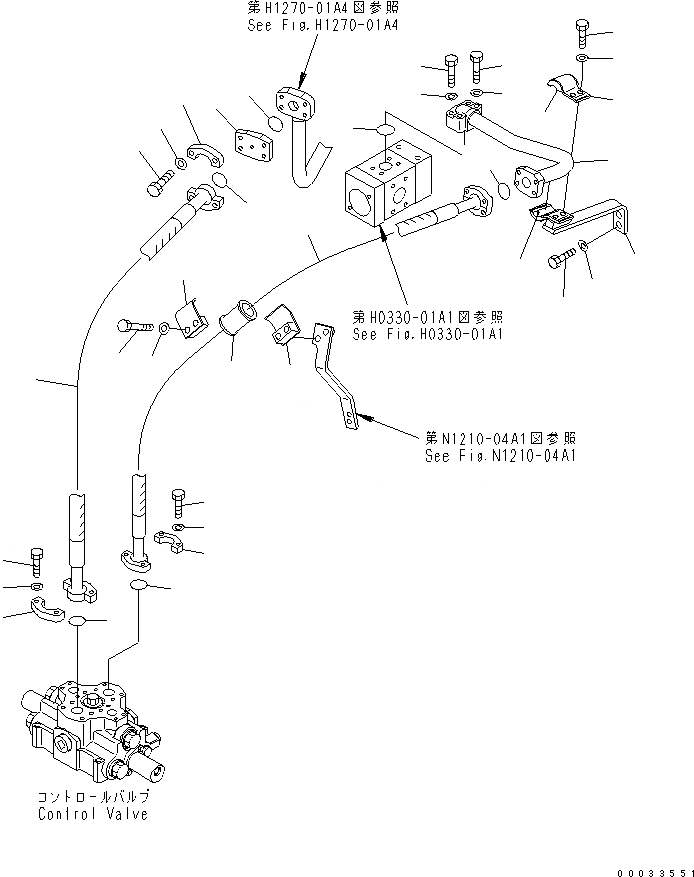 Схема запчастей Komatsu PC600-7 - ПОДЪЕМ (ШЛАНГИ) ГИДРАВЛИКА