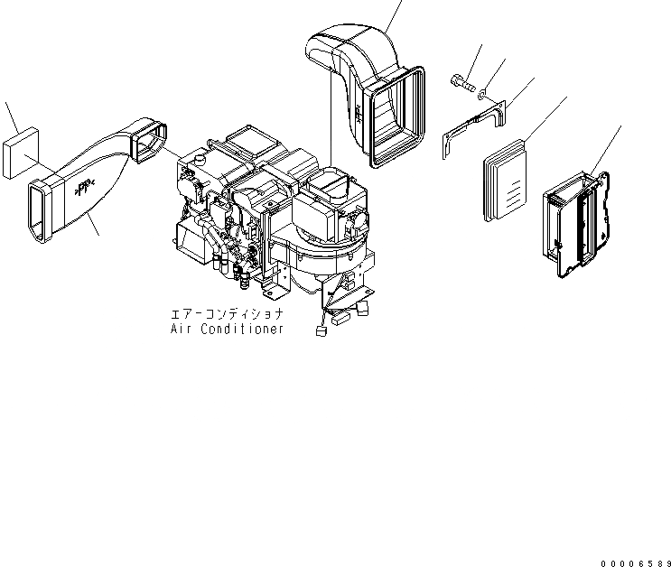 Схема запчастей Komatsu PC600-7 - КОНДИЦ. ВОЗДУХА (ВОЗДУХОВОДЫ) КАБИНА ОПЕРАТОРА И СИСТЕМА УПРАВЛЕНИЯ