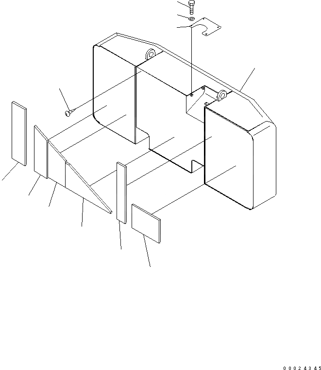 Схема запчастей Komatsu PC600-7 - ПРОТИВОВЕС (7KG)(№-) ЧАСТИ КОРПУСА