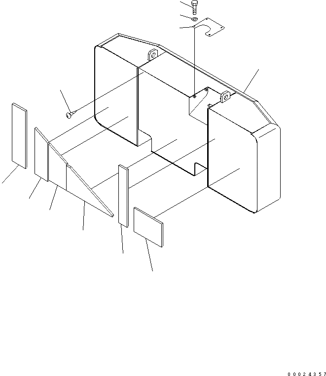 Схема запчастей Komatsu PC600-7 - ПРОТИВОВЕС (7KG)(№-) ЧАСТИ КОРПУСА