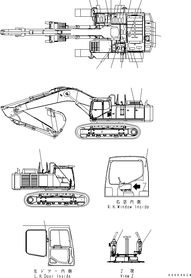 Схема запчастей Komatsu PC600-7 - ТАБЛИЧКИ (СИДЕНЬЕ И БУКВЕНН. МАРКИРОВКА) (АНГЛ.) МАРКИРОВКА