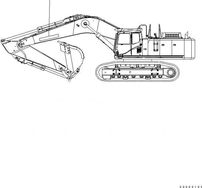 Схема запчастей Komatsu PC600-7 - СТРЕЛА МАРКИРОВКА (АНГЛ.) МАРКИРОВКА