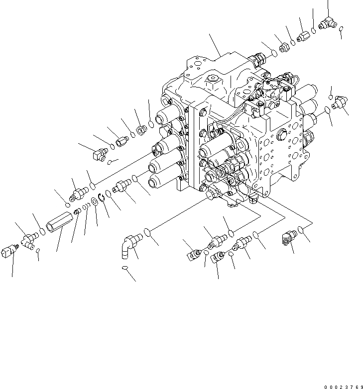 Схема запчастей Komatsu PC600-7-M1 - ОСНОВН. КЛАПАН ( АКТУАТОР) (/) ГИДРАВЛИКА