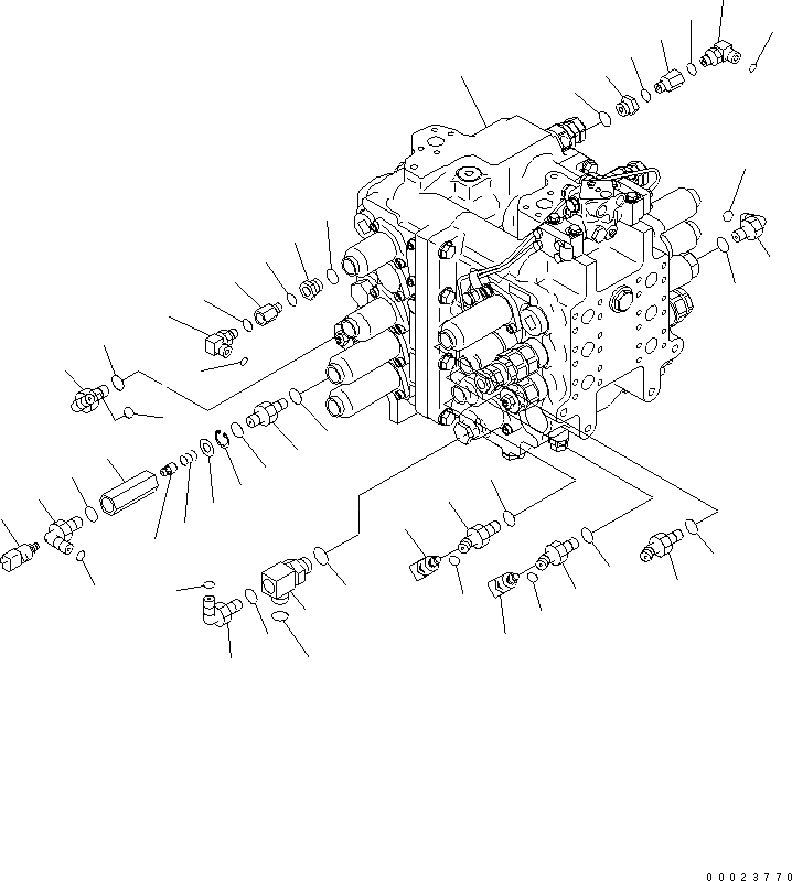 Схема запчастей Komatsu PC600-7-M1 - ОСНОВН. КЛАПАН ( АКТУАТОР) (ДЛЯ СЕРВИСНЫЙ КЛАПАН) (/) ГИДРАВЛИКА