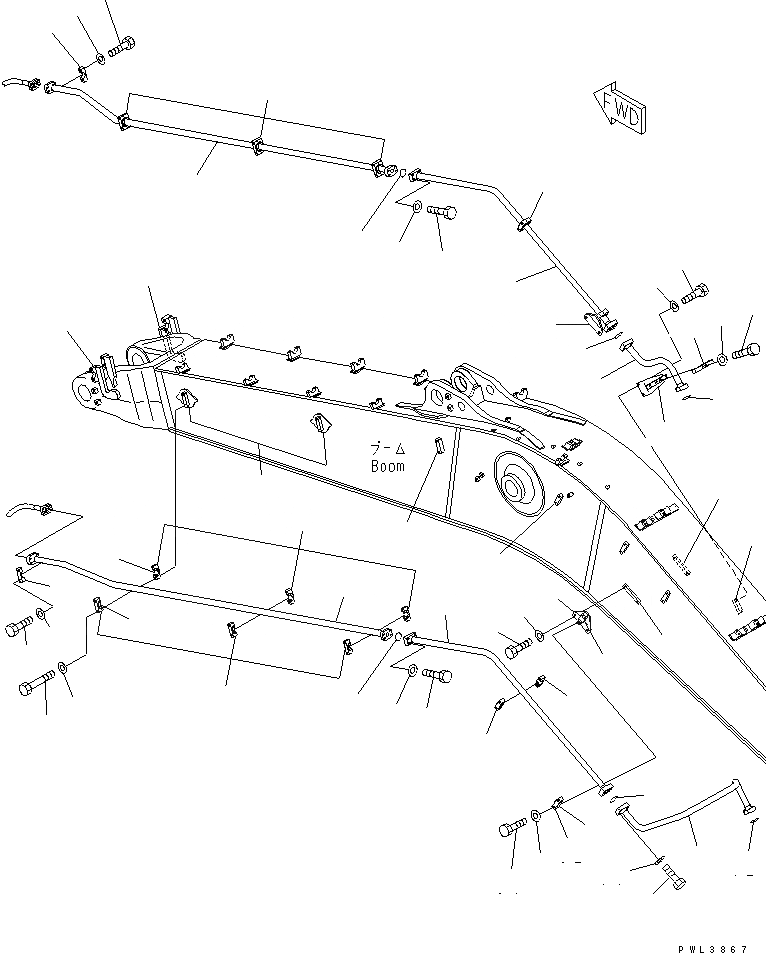 Схема запчастей Komatsu PC600-7-M1 - СТРЕЛА (7.M) (С ДОПОЛН. ГИДРОЛИНИЕЙ) (КОМПЛЕКТ) РАБОЧЕЕ ОБОРУДОВАНИЕ