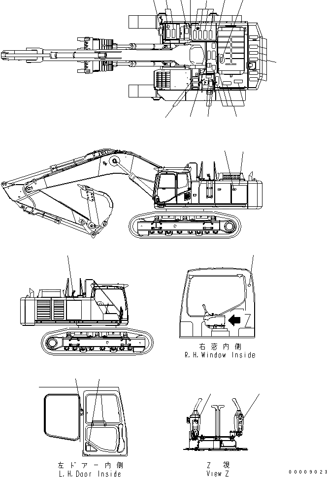 Схема запчастей Komatsu PC600-7-M1 - ТАБЛИЧКИ (СИДЕНЬЕ И БУКВЕНН. МАРКИРОВКА) (ЯПОН.) МАРКИРОВКА