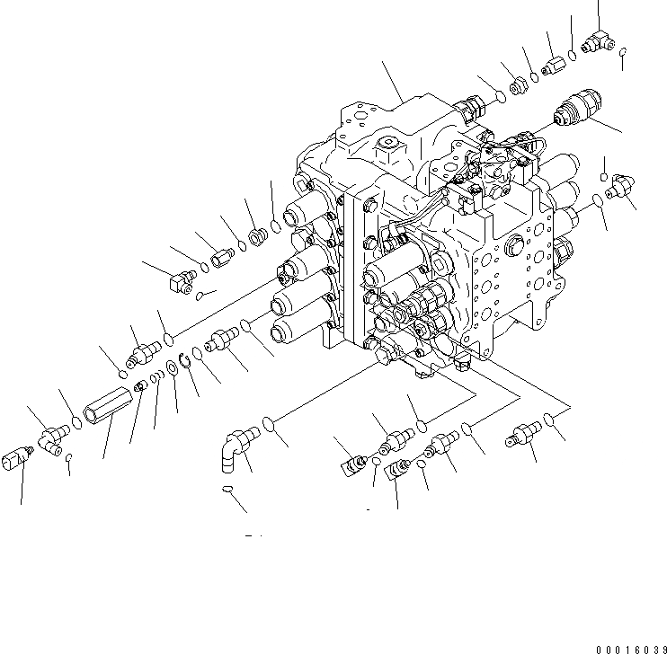 Схема запчастей Komatsu PC600-7K - ОСНОВН. КЛАПАН ( АКТУАТОР) (ДЛЯ ТОРМОЗ.R) (/) ГИДРАВЛИКА