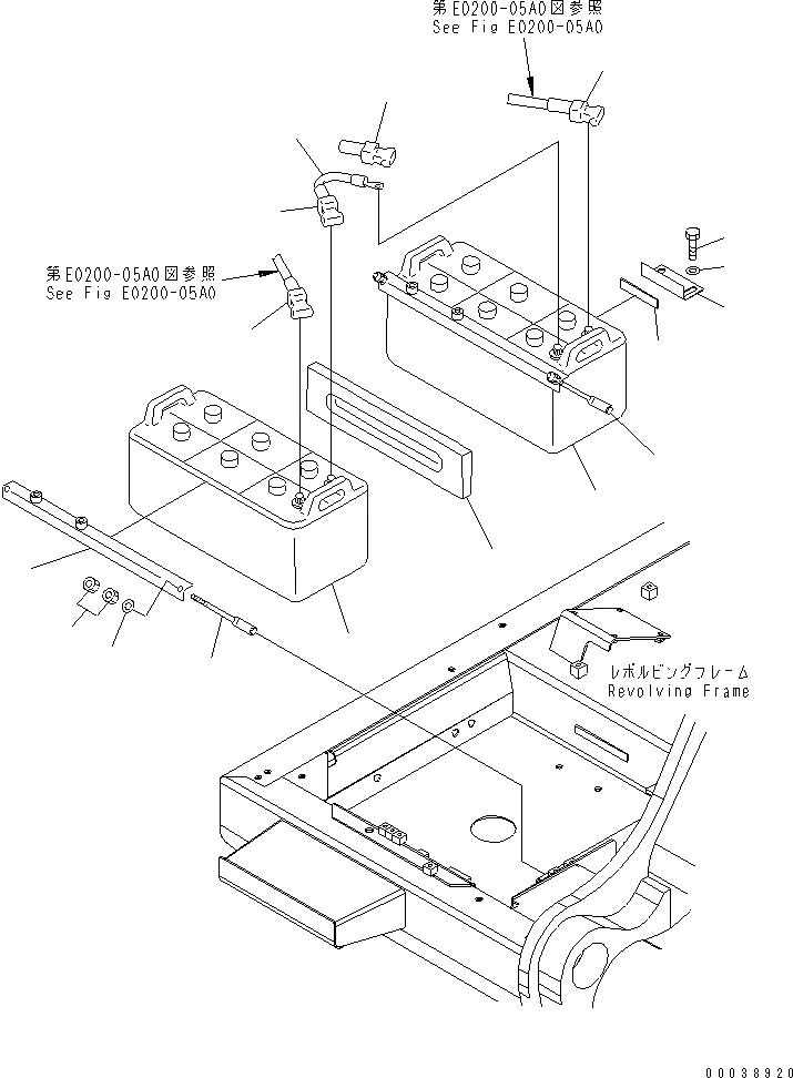 Схема запчастей Komatsu PC600-8 - АККУМУЛЯТОР (СУХ.) (NS) ЭЛЕКТРИКА