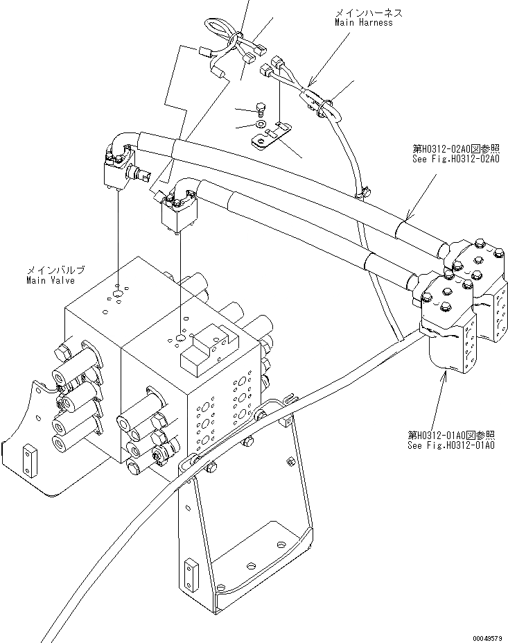 Схема запчастей Komatsu PC600-8 - ПРОВОДКА (АДАПТЕР Э/ПРОВОДКА)(№-) ЭЛЕКТРИКА