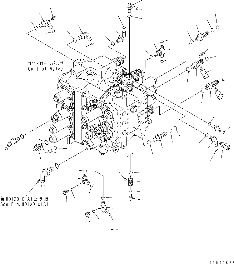 Схема запчастей Komatsu PC600-8 - ОСНОВН. КЛАПАН ( АКТУАТОР) (/) ГИДРАВЛИКА