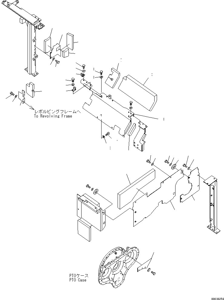 Схема запчастей Komatsu PC600-8 - ПЕРЕГОРОДКА. (/)(№-7) ЧАСТИ КОРПУСА