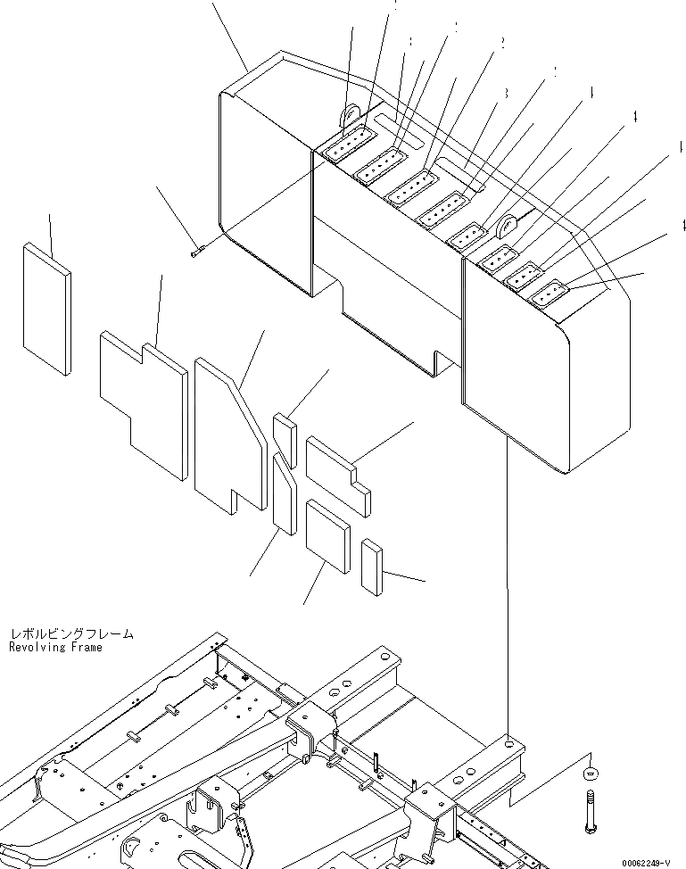 Схема запчастей Komatsu PC600-8 - ПРОТИВОВЕС (7KG)(№7-) ЧАСТИ КОРПУСА