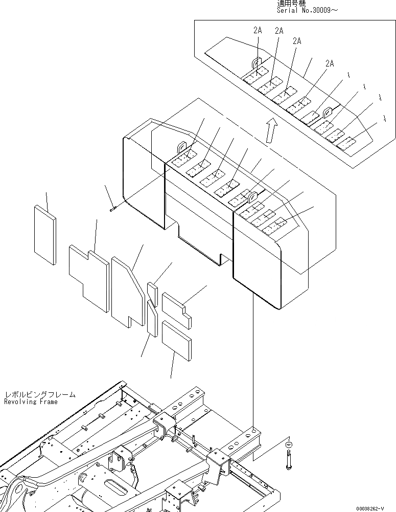 Схема запчастей Komatsu PC600-8 - ПРОТИВОВЕС (KG) (ДЛЯ США)(№-) ЧАСТИ КОРПУСА