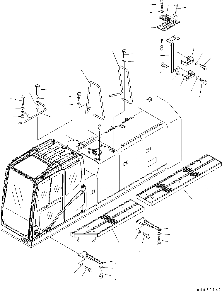 Схема запчастей Komatsu PC600-8 - ЛЕВ. СТУПЕНИ(№-) РАЗНОЕ