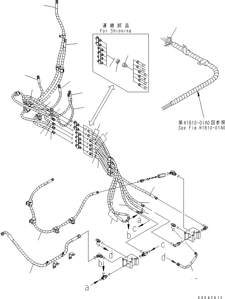 Схема запчастей Komatsu PC600-8 - ПРОТИВОВЕС REMOVER (ШЛАНГИ)(№-) РАЗНОЕ