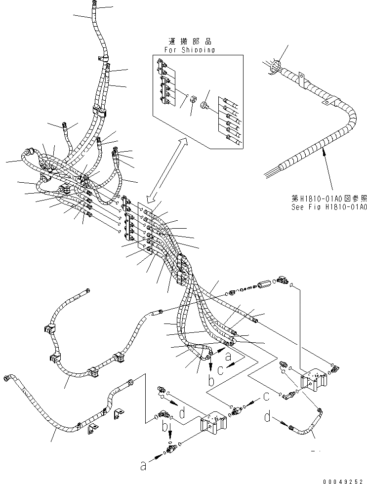 Схема запчастей Komatsu PC600-8 - ПРОТИВОВЕС REMOVER (ШЛАНГИ)(№-) РАЗНОЕ