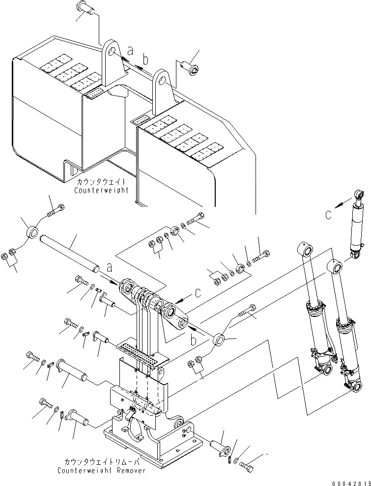 Схема запчастей Komatsu PC600-8 - ПРОТИВОВЕС REMOVER (ПАЛЕЦ) РАЗНОЕ