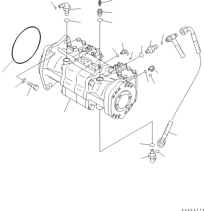 Схема запчастей Komatsu PC600-8 - NO. НАСОС H ГИДРАВЛИКА