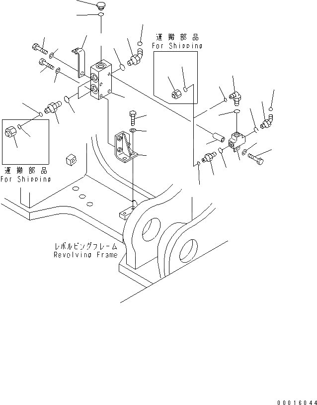 Схема запчастей Komatsu PC600-8 - КЛАПАН ПЕРЕГРУЗКИ (ШАССИ) (ДЛЯ ЦИЛИНДРА РУКОЯТИ) H ГИДРАВЛИКА