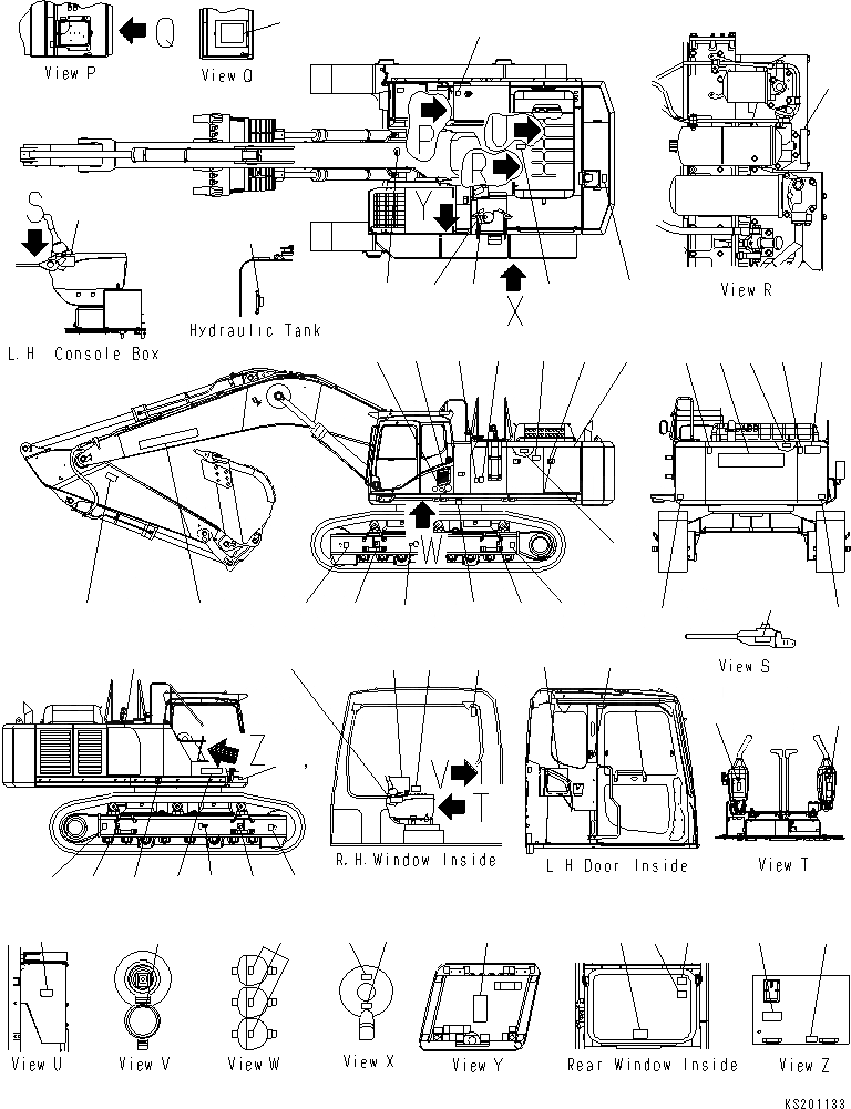 Схема запчастей Komatsu PC600-8 - ТАБЛИЧКИ (STD) U МАРКИРОВКА