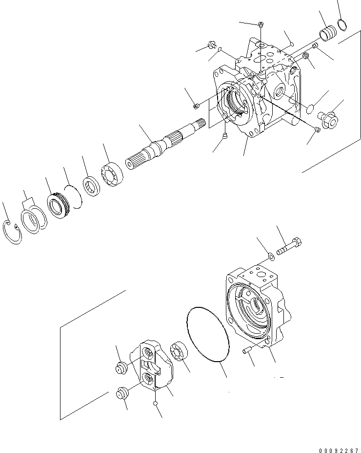 Схема запчастей Komatsu PC600-8 - НАСОС ВЕНТИЛЯТОРА (/7) (№K8-) Y ОСНОВН. КОМПОНЕНТЫ И РЕМКОМПЛЕКТЫ