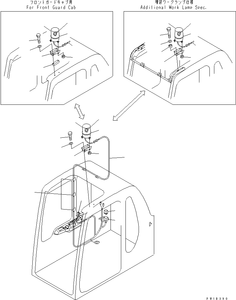 Схема запчастей Komatsu PC600LC-6A - МИГАЛКА(№-) ЭЛЕКТРИКА