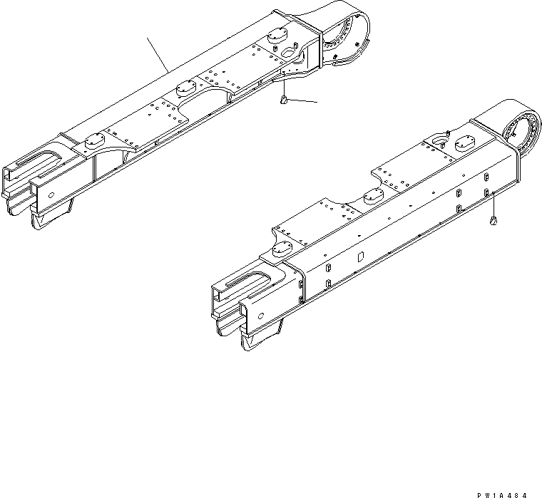 Схема запчастей Komatsu PC600LC-6A - ГУСЕНИЧНАЯ РАМА (КАРЬЕРН. СПЕЦИФ-Я) (LC) (ПРАВ.)(№-) ХОДОВАЯ