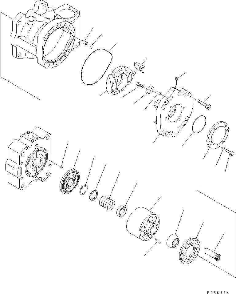 Схема запчастей Komatsu PC600LC-6KJ - ОСНОВН. НАСОС (/9) (NO. НАСОС) ОСНОВН. КОМПОНЕНТЫ И РЕМКОМПЛЕКТЫ