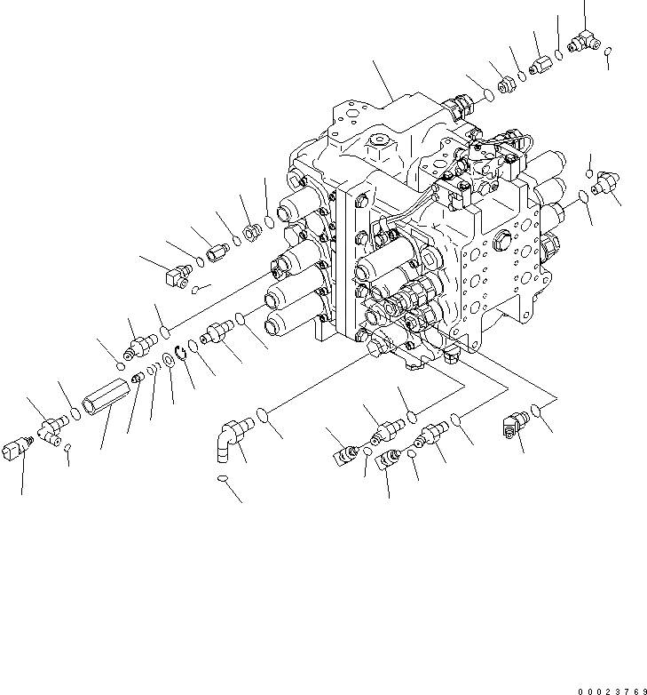 Схема запчастей Komatsu PC600LC-7-M1 - ОСНОВН. КЛАПАН ( АКТУАТОР) (/) ГИДРАВЛИКА