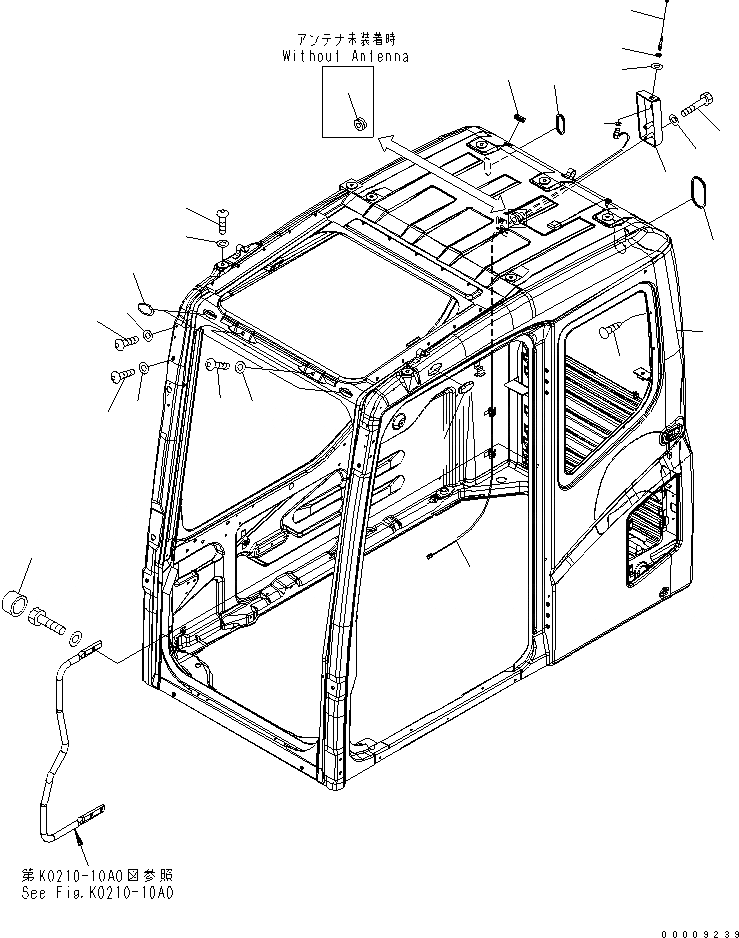 Схема запчастей Komatsu PC600LC-7-M1 - КАБИНА (БОЛТ И ANNTENA) (KOMTRAX) КАБИНА ОПЕРАТОРА И СИСТЕМА УПРАВЛЕНИЯ