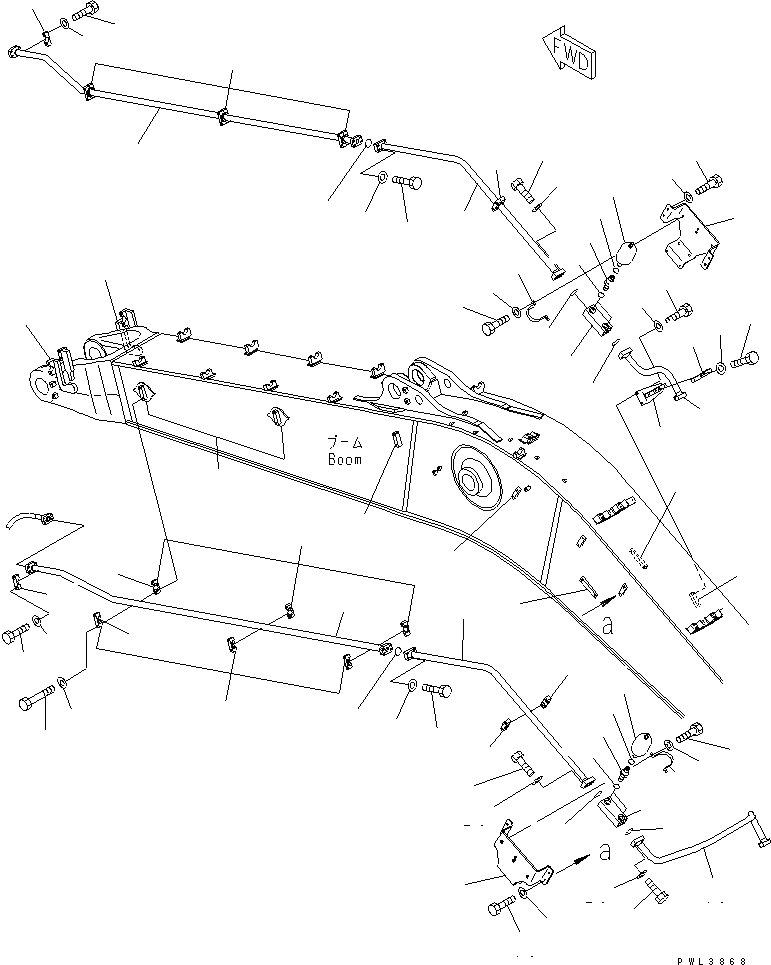 Схема запчастей Komatsu PC600LC-7-M1 - СТРЕЛА (7.M) (С ДОПОЛН. ГИДРОЛИНИЕЙ) (КОМПЛЕКТ) РАБОЧЕЕ ОБОРУДОВАНИЕ