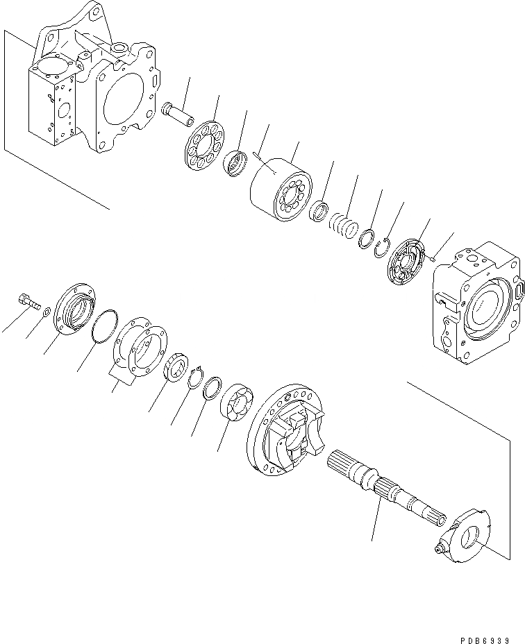 Схема запчастей Komatsu PC600LC-6A - ОСНОВН. НАСОС (/) (NO. НАСОС) (-ЯC)(№-) ОСНОВН. КОМПОНЕНТЫ И РЕМКОМПЛЕКТЫ