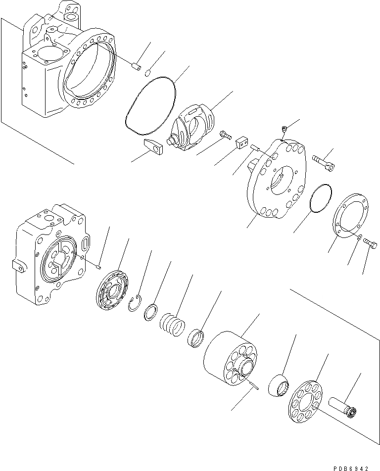 Схема запчастей Komatsu PC600LC-6A - ОСНОВН. НАСОС (/) (NO. НАСОС) (-ЯC)(№-) ОСНОВН. КОМПОНЕНТЫ И РЕМКОМПЛЕКТЫ