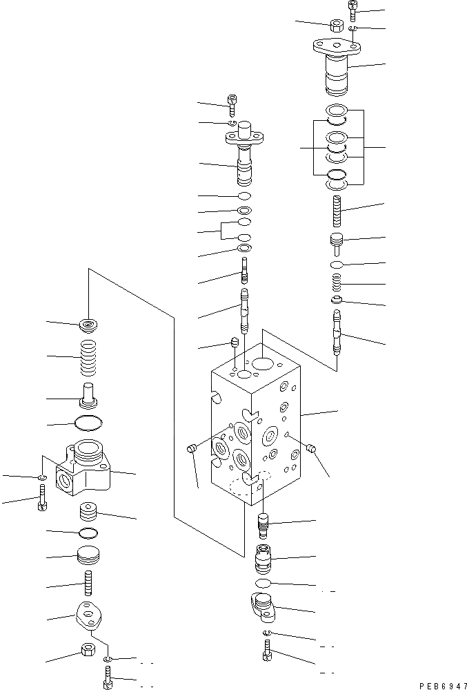 Схема запчастей Komatsu PC600LC-6A - ОСНОВН. НАСОС (/) (NO. НАСОС) (-ЯC)(№-) ОСНОВН. КОМПОНЕНТЫ И РЕМКОМПЛЕКТЫ