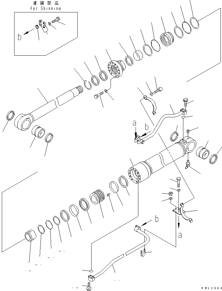 Схема запчастей Komatsu PC600LC-6A - BM ЦИЛИНДР(№-) ОСНОВН. КОМПОНЕНТЫ И РЕМКОМПЛЕКТЫ