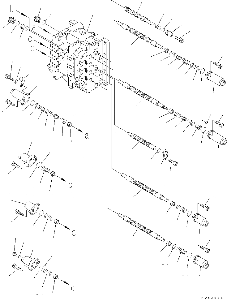 Схема запчастей Komatsu PC600LC-6A - ОСНОВН. КЛАПАН (/8) (-ЯC)(№-) ОСНОВН. КОМПОНЕНТЫ И РЕМКОМПЛЕКТЫ