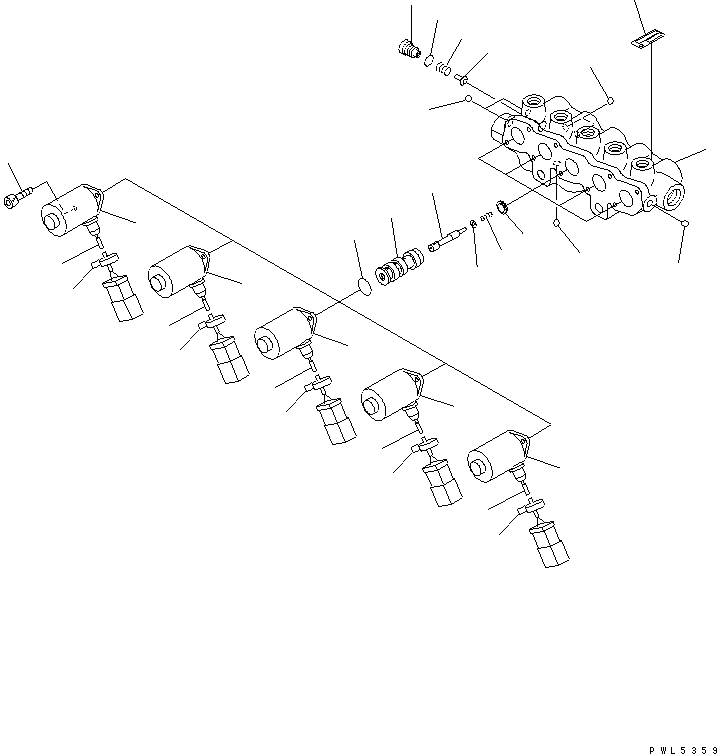 Схема запчастей Komatsu PC600LC-6A - СОЛЕНОИДНЫЙ КЛАПАН (ВНУТР. ЧАСТИ)(№-) ОСНОВН. КОМПОНЕНТЫ И РЕМКОМПЛЕКТЫ
