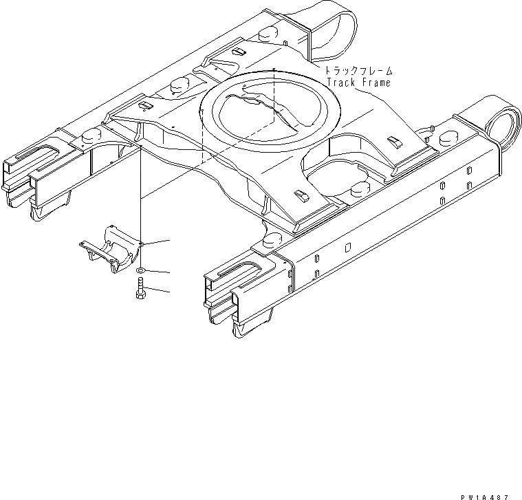 Схема запчастей Komatsu PC600LC-7 - ГУСЕНИЧНАЯ РАМА (ЗАЩИТА ОПОРНЫХ КАТКОВ) (LC) (ПРАВ.) ХОДОВАЯ