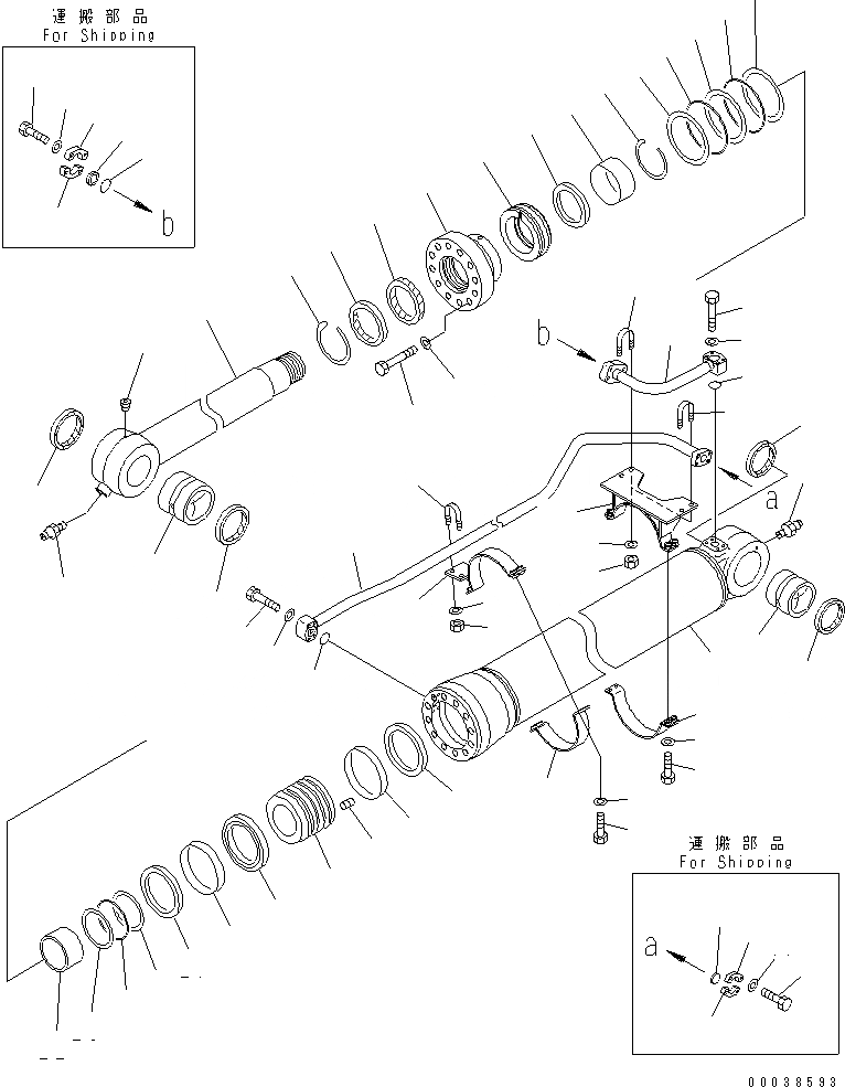 Схема запчастей Komatsu PC600LC-8 - ЦИЛИНДР КОВША Y ОСНОВН. КОМПОНЕНТЫ И РЕМКОМПЛЕКТЫ