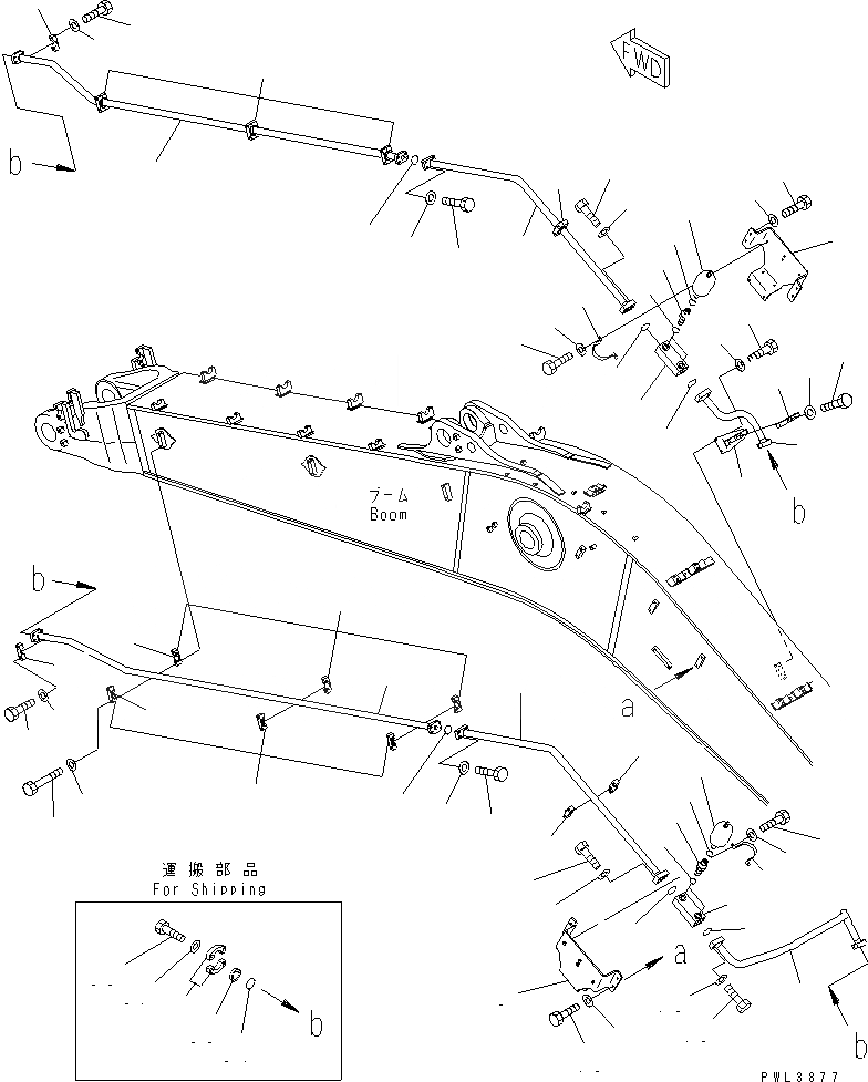 Схема запчастей Komatsu PC600LC-8 - СТРЕЛА (7.M) (ДОПОЛН. ГИДРОЛИНИЯ) (ДЛЯ МОЛОТА) РАБОЧЕЕ ОБОРУДОВАНИЕ