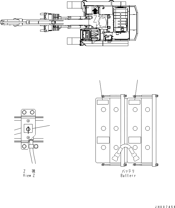 Схема запчастей Komatsu PC600LC-8 - АККУМУЛЯТОР (ВЫСОК. ЕМК.) (АНГЛ. И ТУРЦИЯ)(№-) МАРКИРОВКА