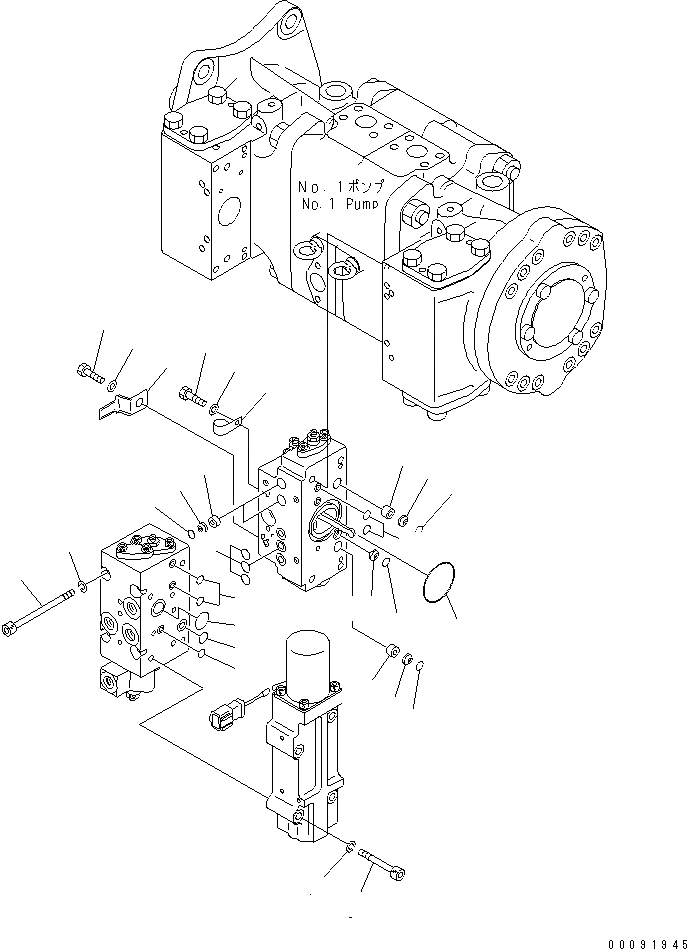 Схема запчастей Komatsu PC600LC-8 - ОСНОВН. НАСОС (/) (NO. НАСОС)(№-) ОСНОВН. КОМПОНЕНТЫ И РЕМКОМПЛЕКТЫ