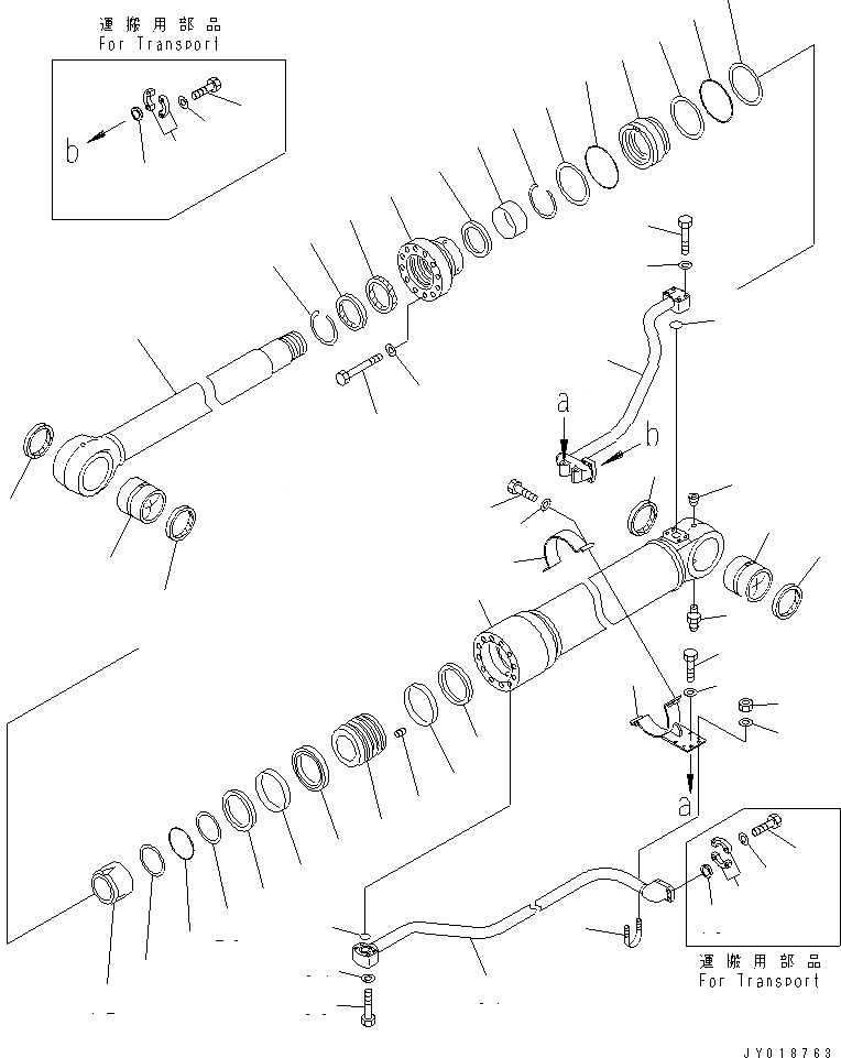 Схема запчастей Komatsu PC600LC-8R - ЦИЛИНДР СТРЕЛЫПРАВ.(№-8) ОСНОВН. КОМПОНЕНТЫ И РЕМКОМПЛЕКТЫ