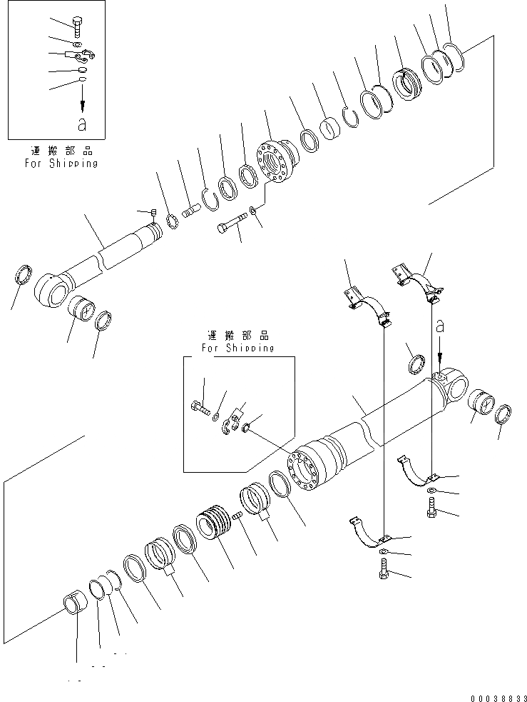 Схема запчастей Komatsu PC600LC-8R - ЦИЛИНДР РУКОЯТИ(КЛАПАН ПЕРЕГРУЗКИ)(№-) ОСНОВН. КОМПОНЕНТЫ И РЕМКОМПЛЕКТЫ