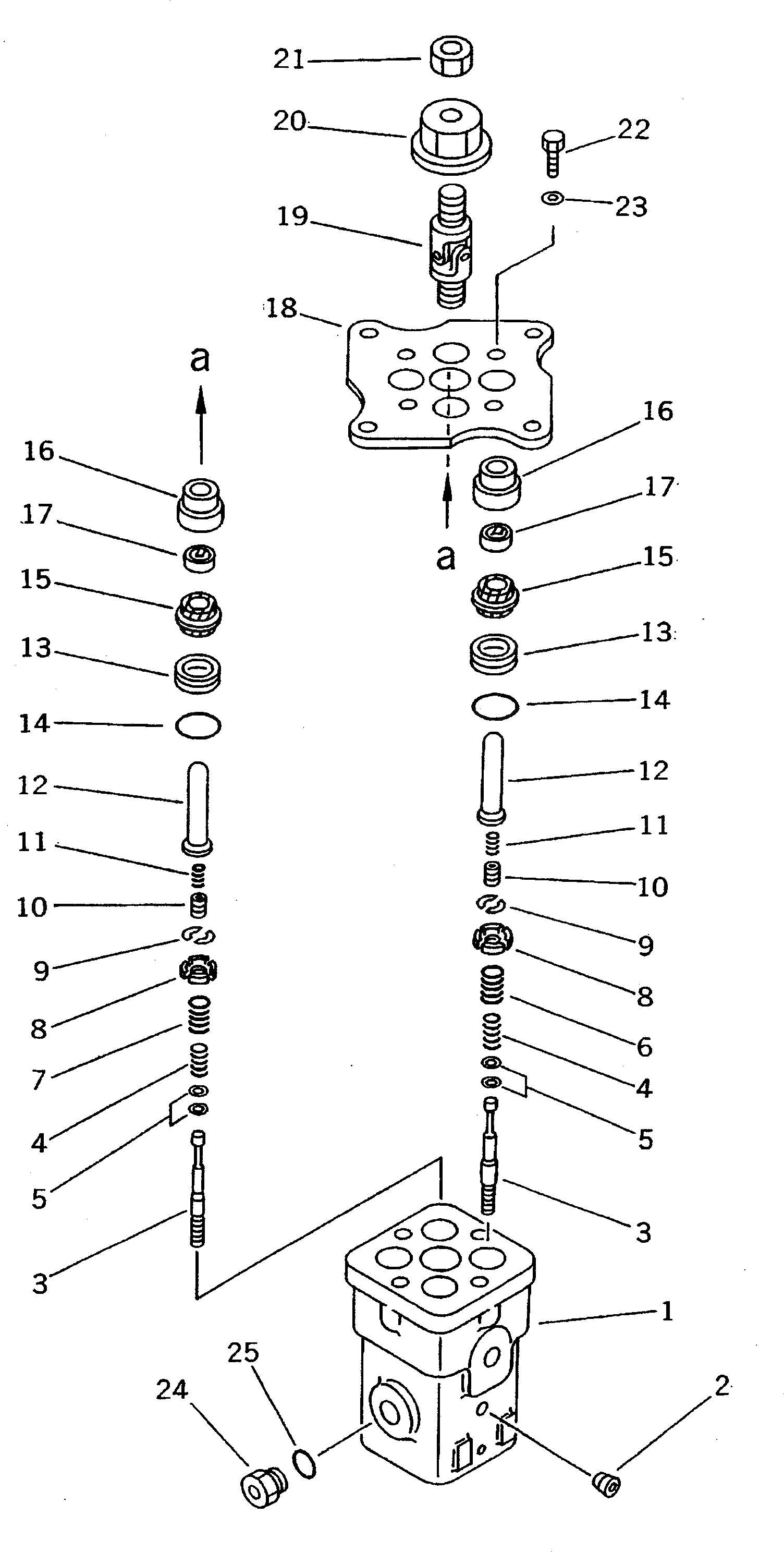 Схема запчастей Komatsu PC60L-6 - P.P.C. КЛАПАН (ДЛЯ РАБОЧ. ОБОРУД-Я) (ДЛЯ WRIST РЫЧАГ УПРАВЛ-Я)(№8-) УПРАВЛ-Е РАБОЧИМ ОБОРУДОВАНИЕМ
