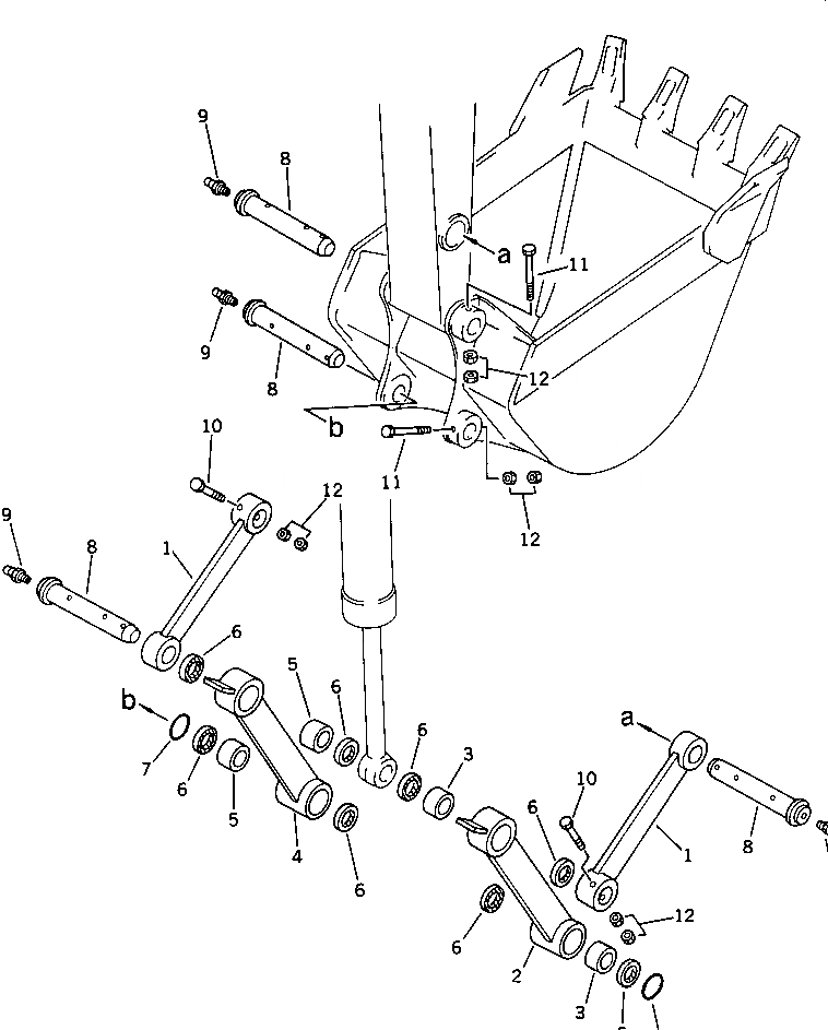 Схема запчастей Komatsu PC60U-3 - СОЕДИНИТЕЛЬН. ЗВЕНО РАБОЧЕЕ ОБОРУДОВАНИЕ